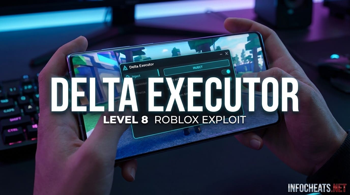 Delta Executor Roblox interface on mobile and PC